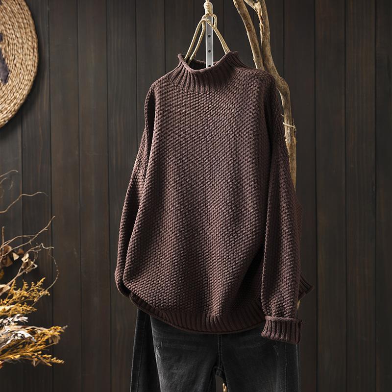 Women's knitted turtleneck sweater
