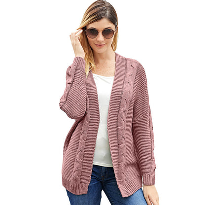 Women’s Cardigan – Chunky Knit – Oversized Fit – Cable Knit – Open Front Layering
