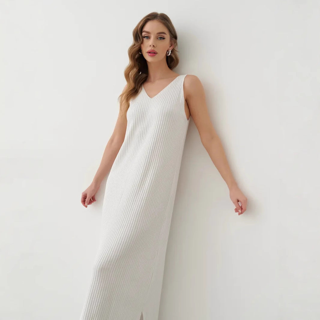 Relaxed Fit Pleated Spaghetti Strap Maxi Dress