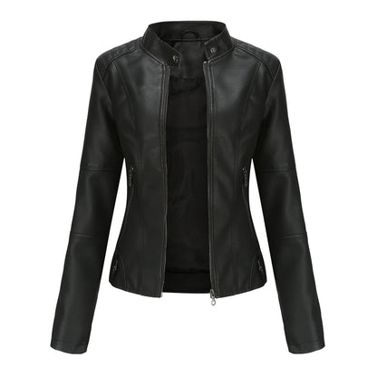 Women's chic leather jacket