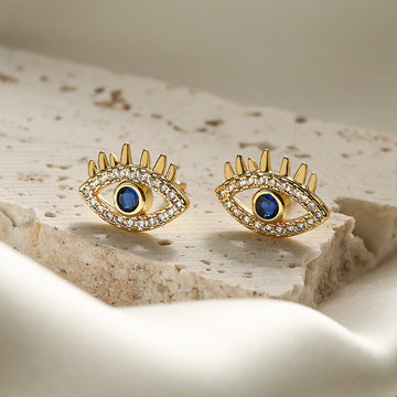 Zarie - eye decor stud earrings