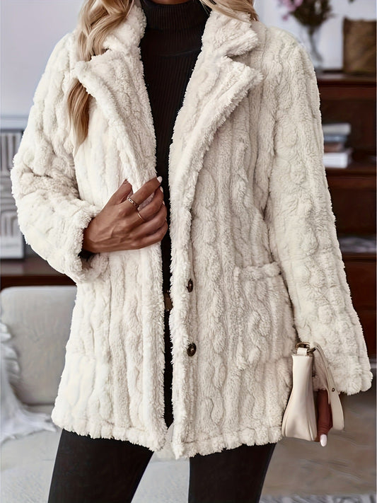 Plush Double-Sided Relaxed Fit Cardigan Jacket 