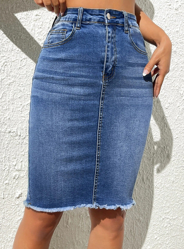 Ayelia - full size denim midi skirt