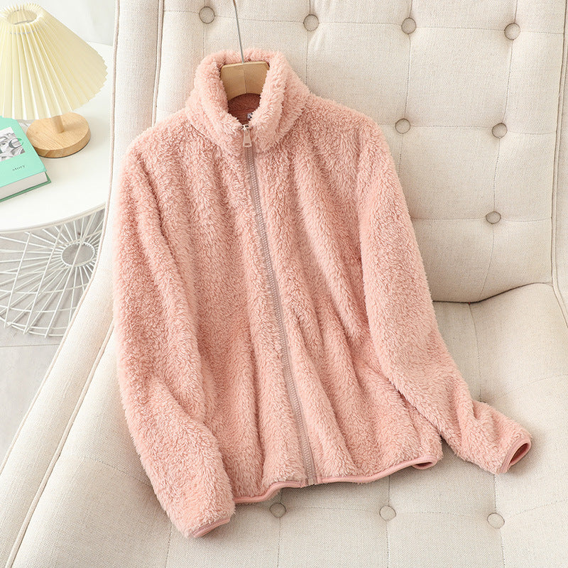 High-Pile Plush Relaxed Fit Fleece Jacket 