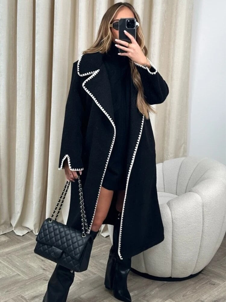 Wool Oversized Fit Windbreaker Jacket 