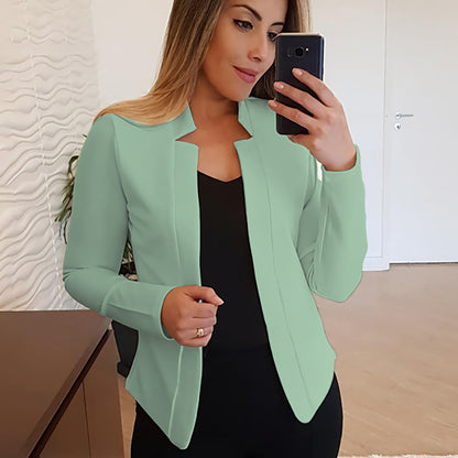 Women's solid color cardigan jacket