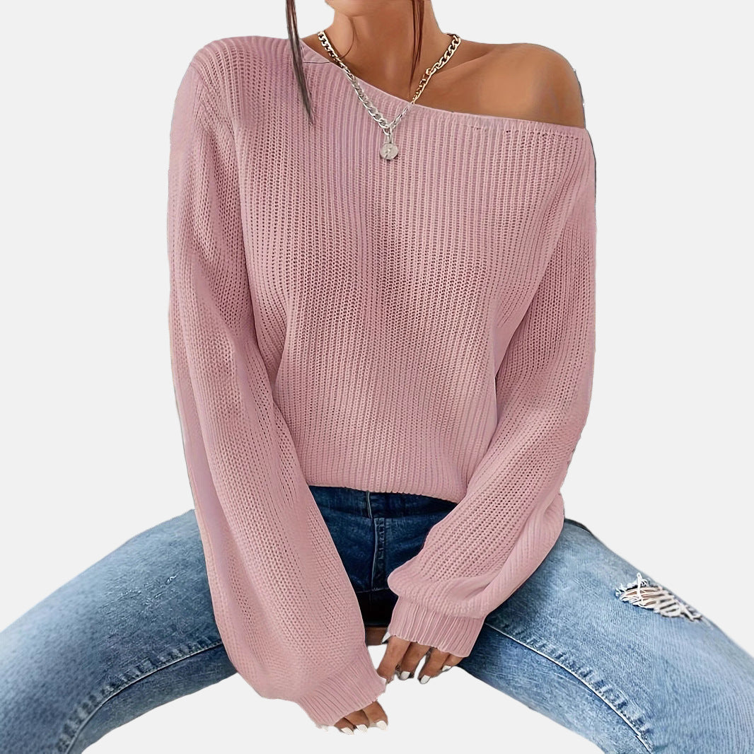 Horizontal One-Shoulder Sweater Top