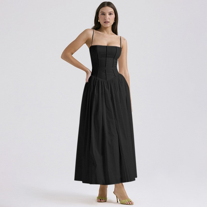 Slim Fit Square Neck Midi Dress