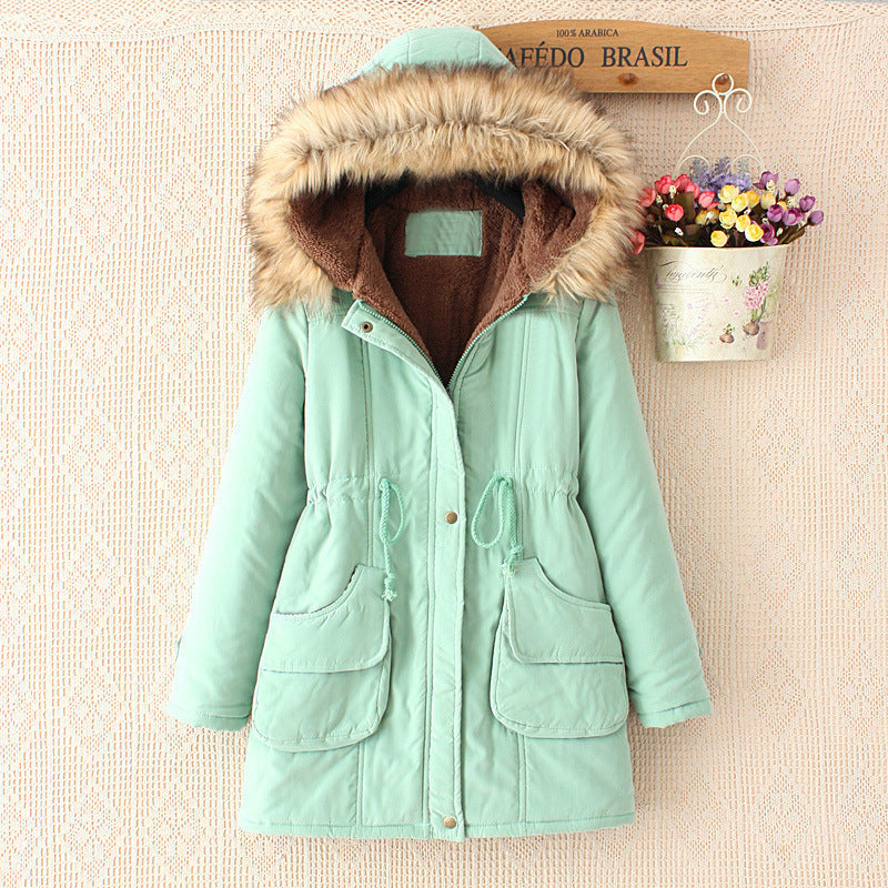 Sherpa Lined Hooded Slim Fit Parka Coat 