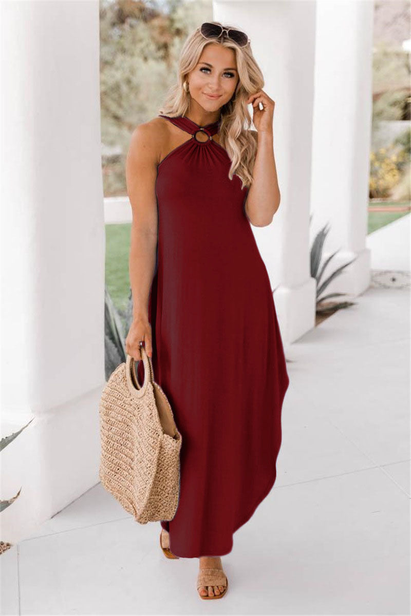 Maxi - Elegant Long Centered Dress for Women
