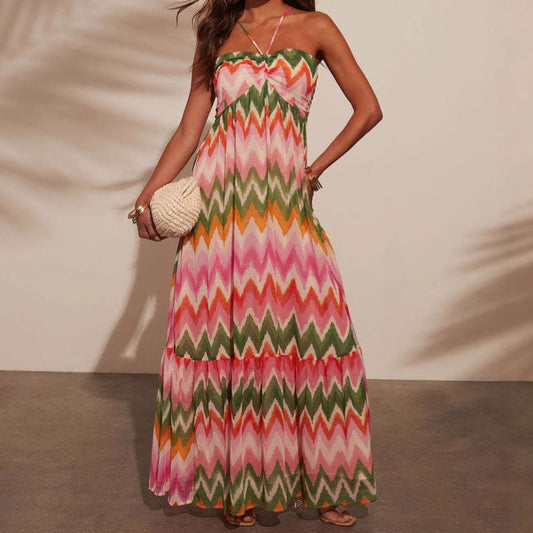 Lightweight Halter Neck Relaxed Maxi Dress