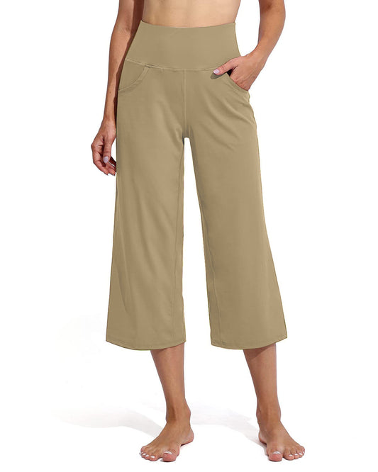 Smocked Waist Wide Leg Pants