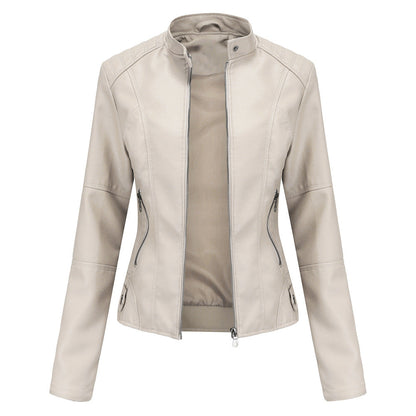 Women's chic leather jacket