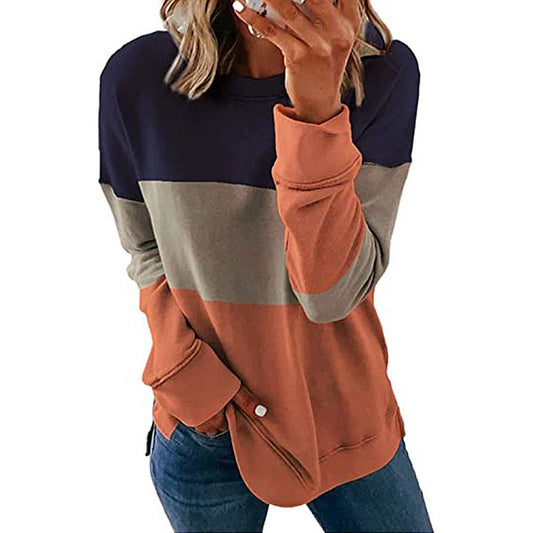 Color Block Long Sleeved Casual Shirt