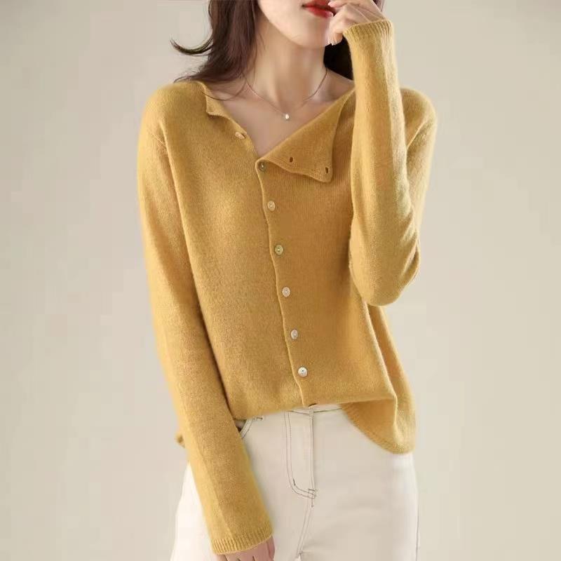 Wool Blend Relaxed Fit Knitted Cardigan 