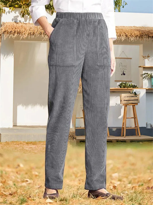 Plain Corduroy Trousers