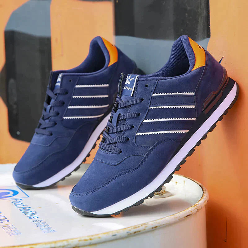 Women's synthetic leather breathable casual running shoes