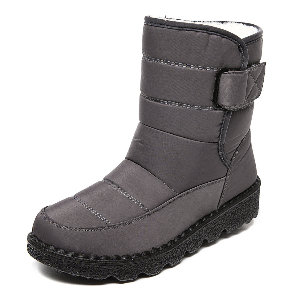 Women's waterproof high-top slip-on snow boots