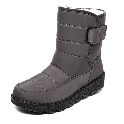 Women's waterproof high-top slip-on snow boots