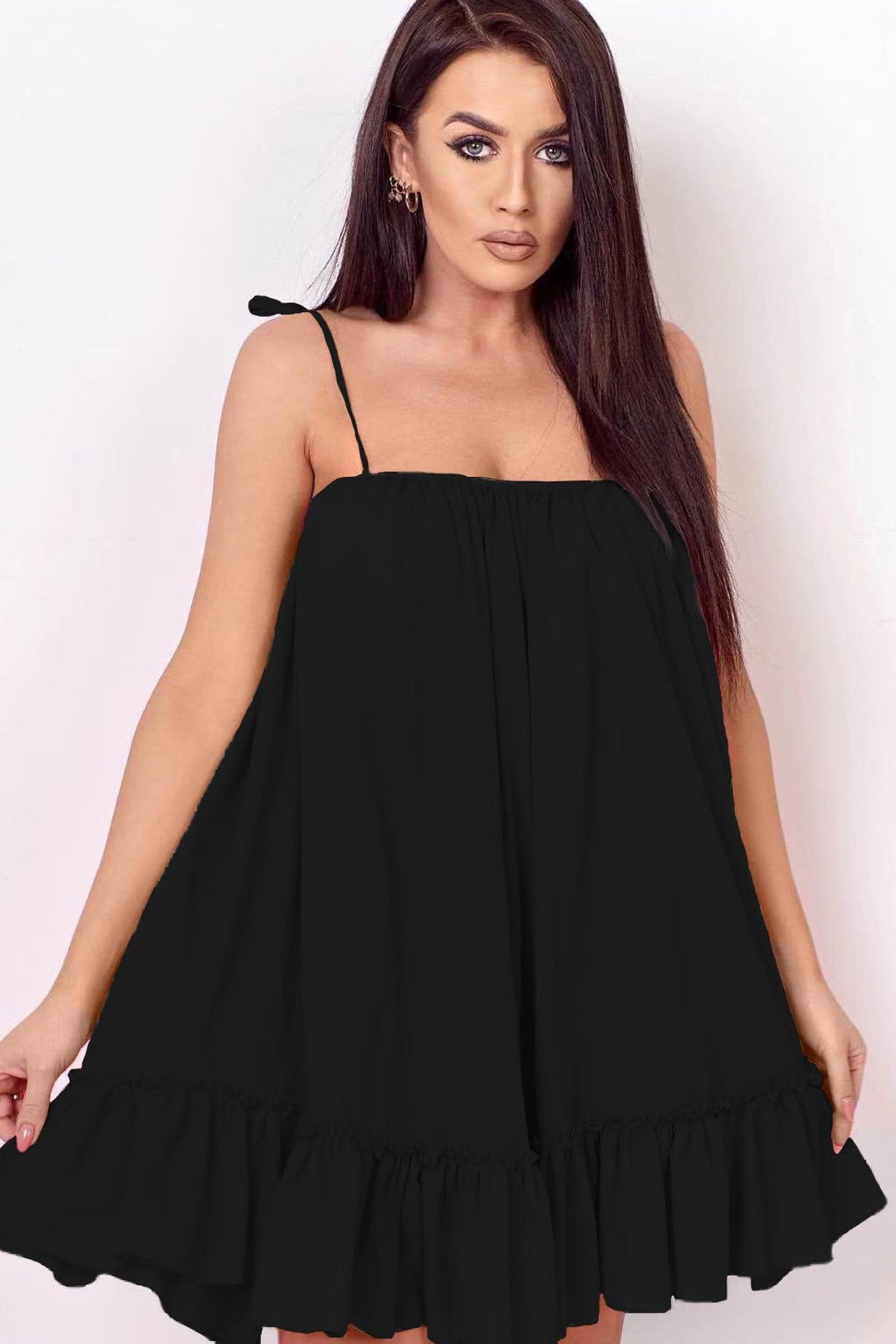 Lightweight Cotton Ruffled Hem Sundress