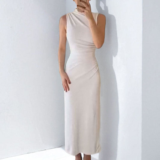 Slim Ruched Sleeveless Formal Dress