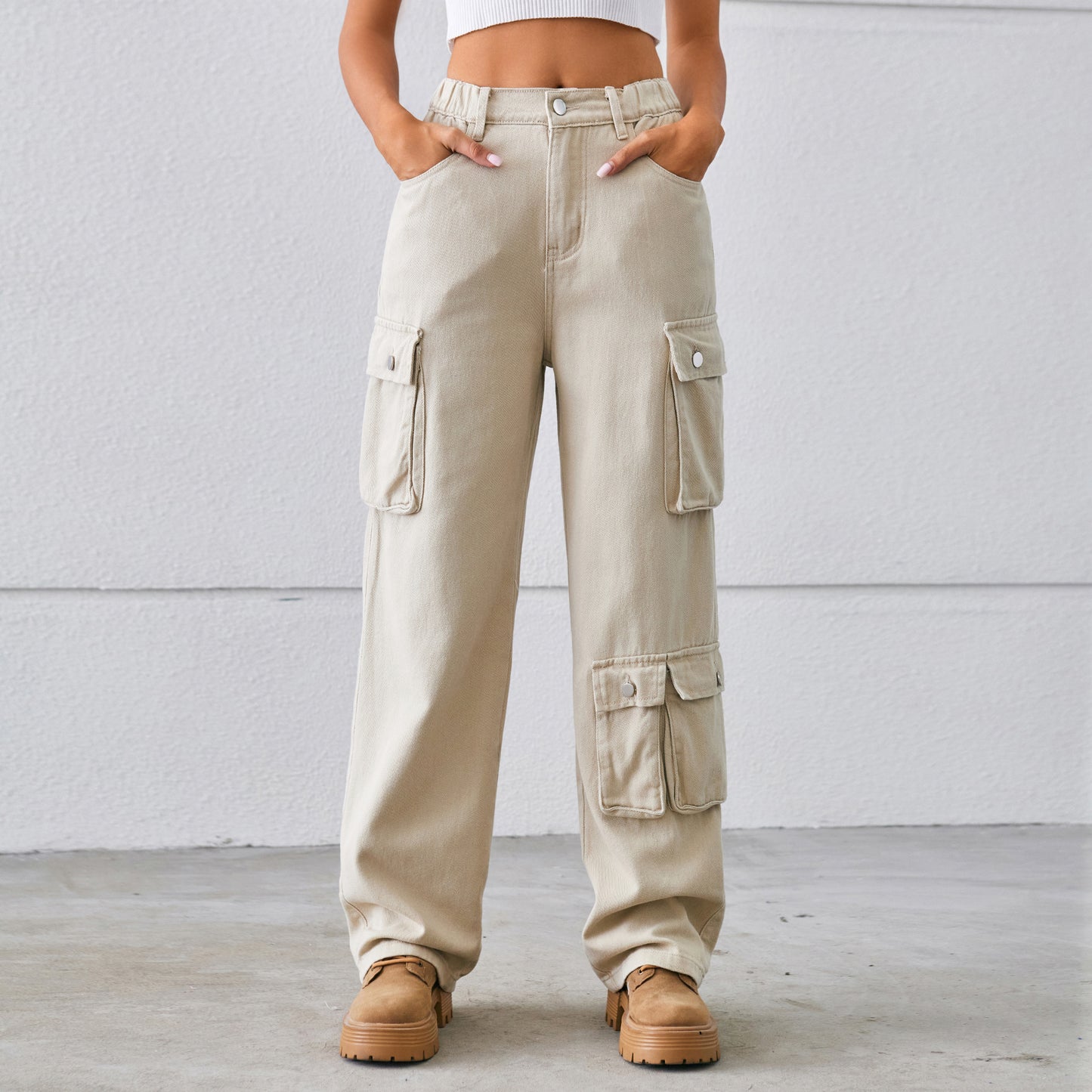 Jade - loose fit long jeans with pockets