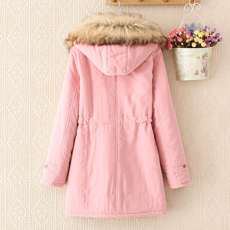 Sherpa Lined Hooded Slim Fit Parka Coat 