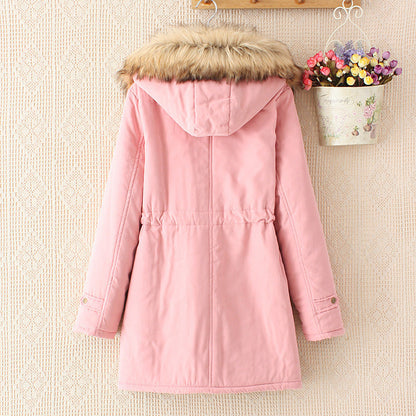 Women’s Hooded Parka Coat – Slim Regular Fit – Sherpa Lined – Faux Fur Hood – Drawstring Waist – Mid-Thigh Length