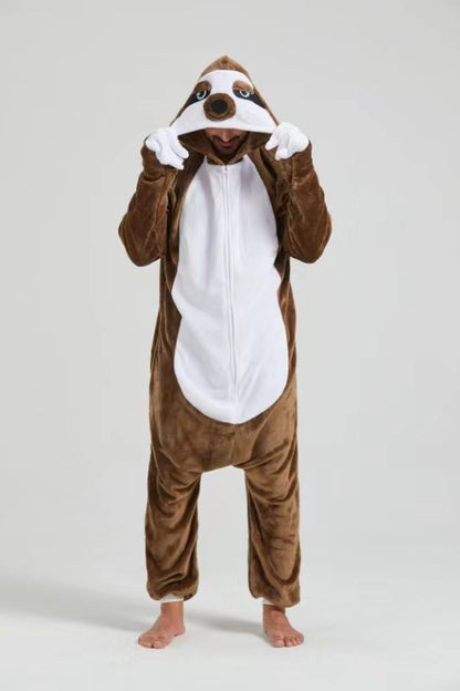 Women cartoon one-piece pajamas for autumn/winter