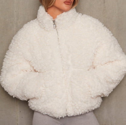 Women's winter lambs wool jacket
