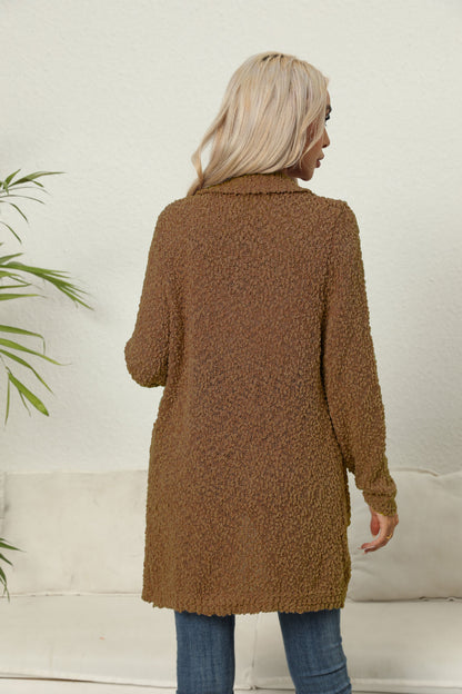 Women's long open front cardigan