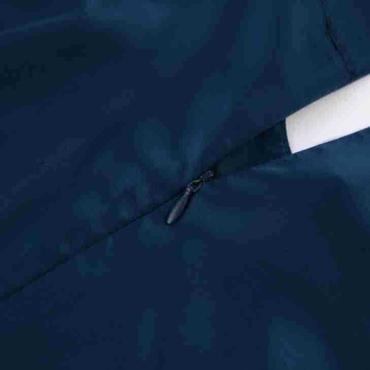 Satin High-Neck Puff Sleeve Long Dress