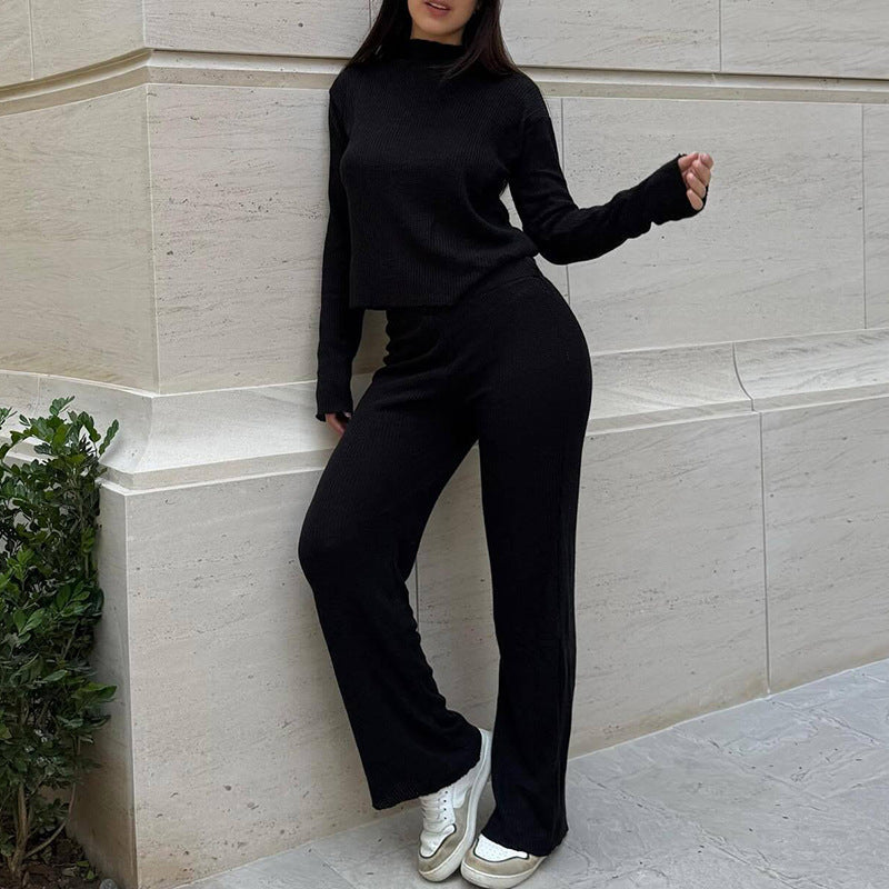 Waffle Knit Relaxed Fit Lounge Set 