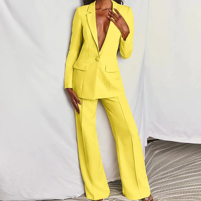 Women's sleek tailored suit set