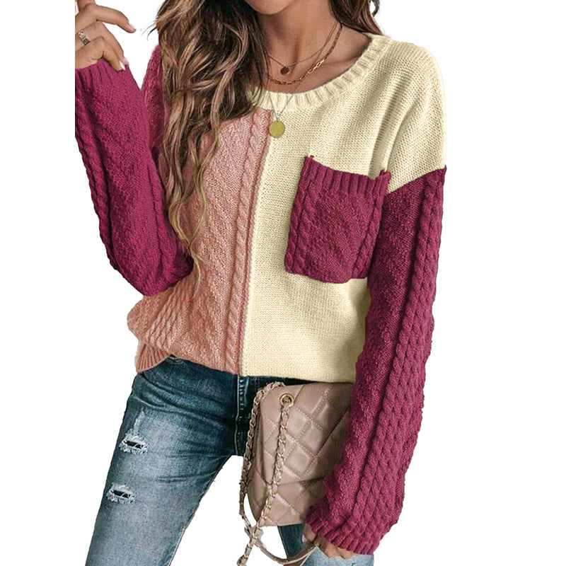 Wool Cable Knit Relaxed Fit Pullover Sweatshirt 