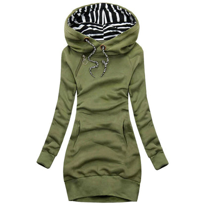 Women’s Hooded Jacket – Slim to Regular Fit – Asymmetrical Zipper – Stretch Fabric