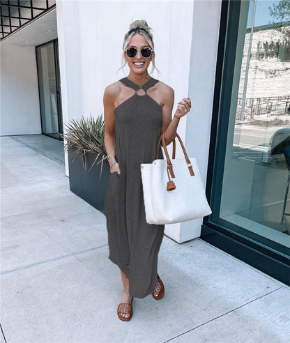 Maxi - Elegant Long Centered Dress for Women
