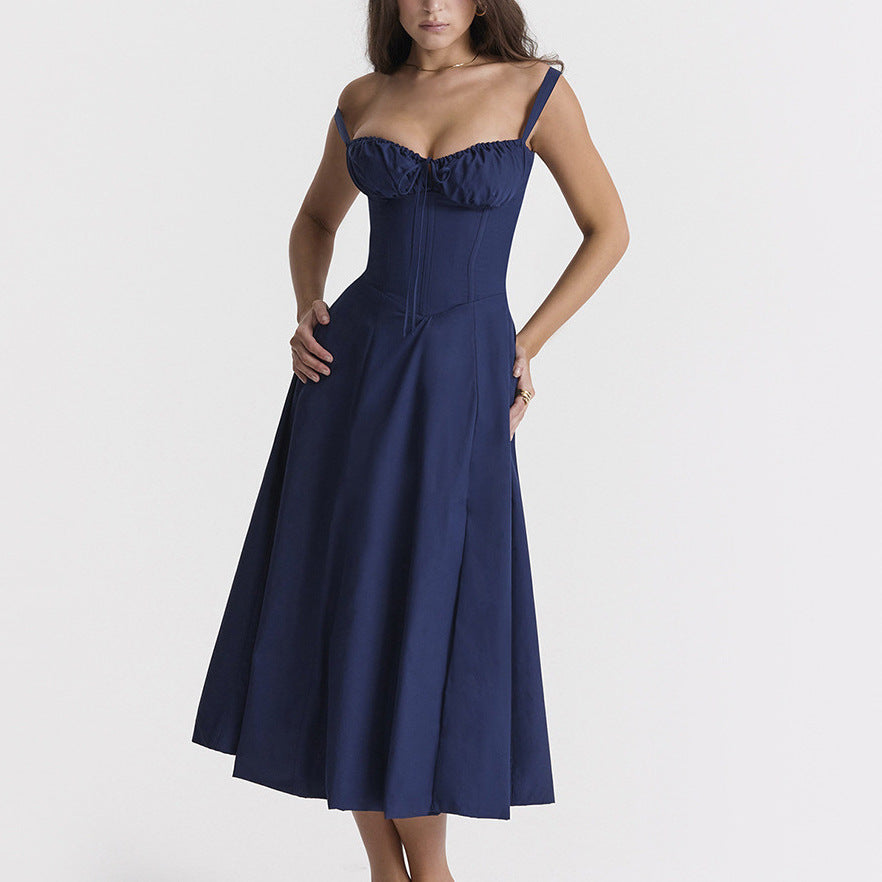 Floral Print Breathable A-Line Midi Dress