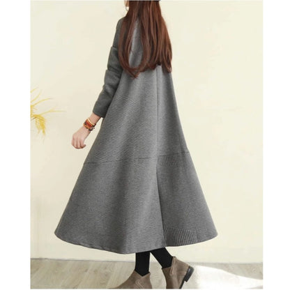 Women's Turtleneck Sweater Dress - Long Sleeve - Casual Loose Fit