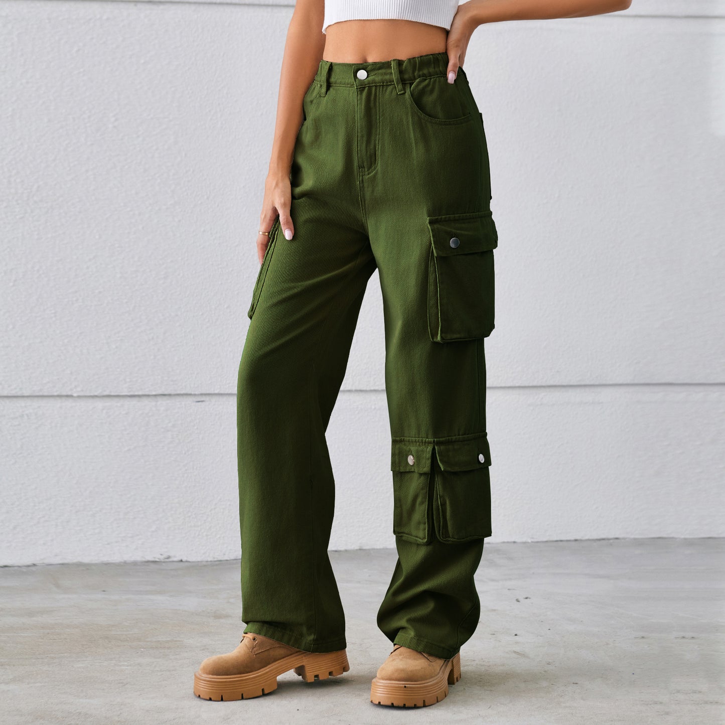 Jade - loose fit long jeans with pockets