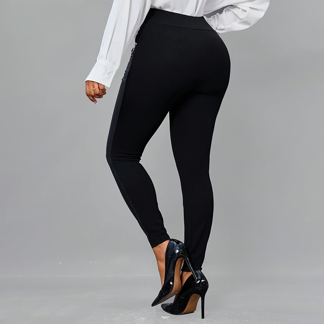 Women's slim fit pu leather leggings