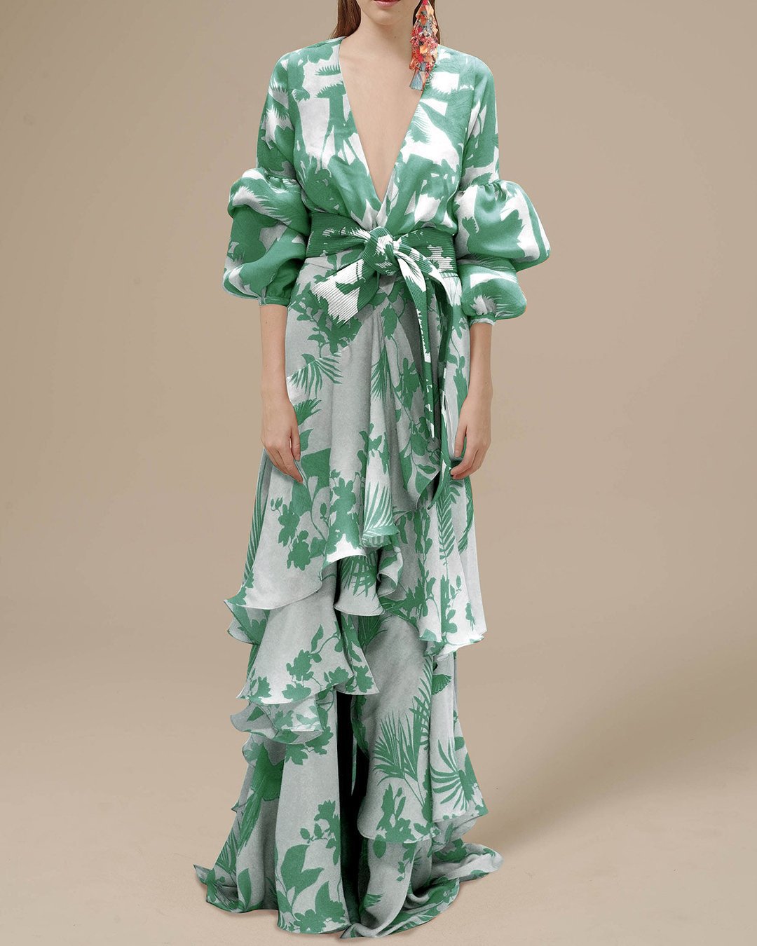 Printed Chiffon Festive Occasion Dress