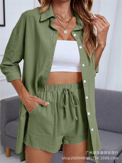 Kiana - longline shirt and shorts set