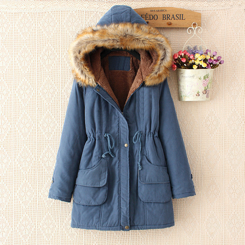 Sherpa Lined Hooded Slim Fit Parka Coat 