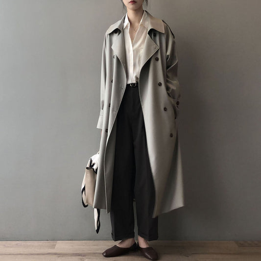 Belted Waist Casual Trench Coat