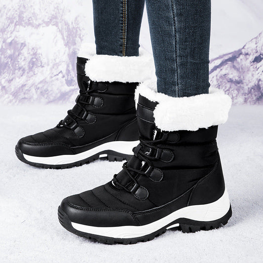 Faux Fur Lined Quilted Mid-Calf Boots