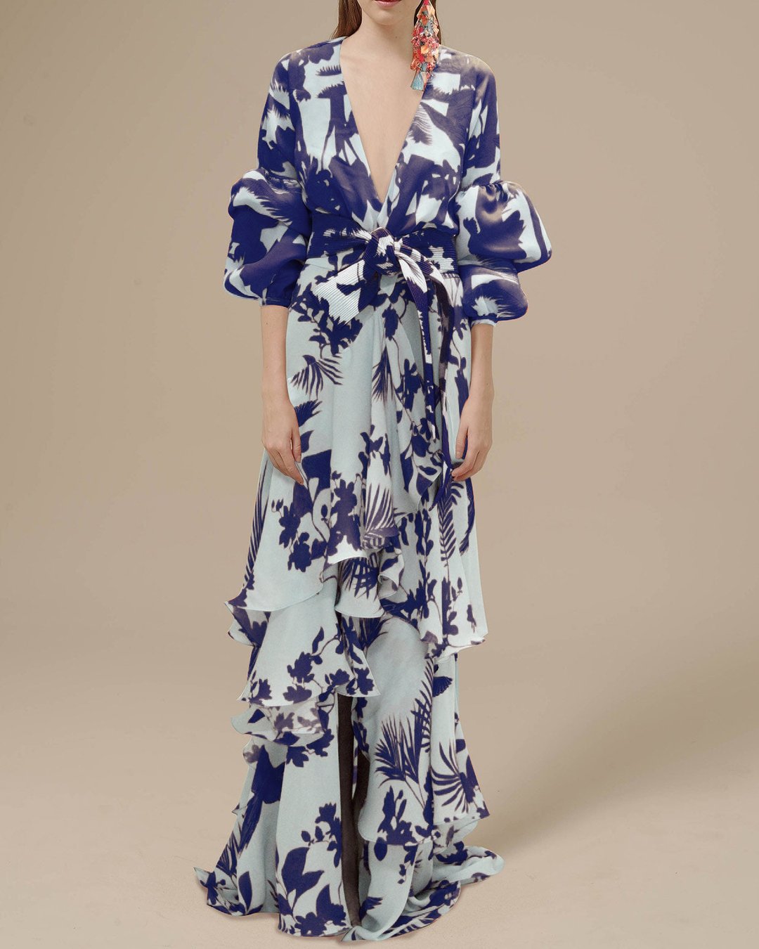 Printed Chiffon Festive Occasion Dress