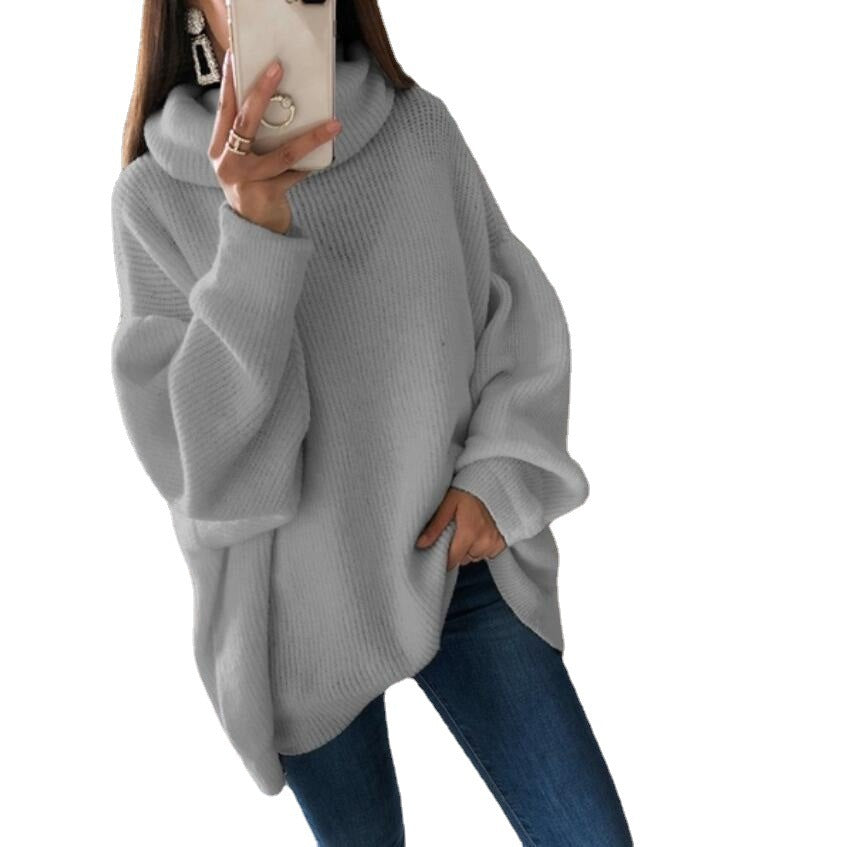 Loose Fit Turtleneck Pullover Sweater