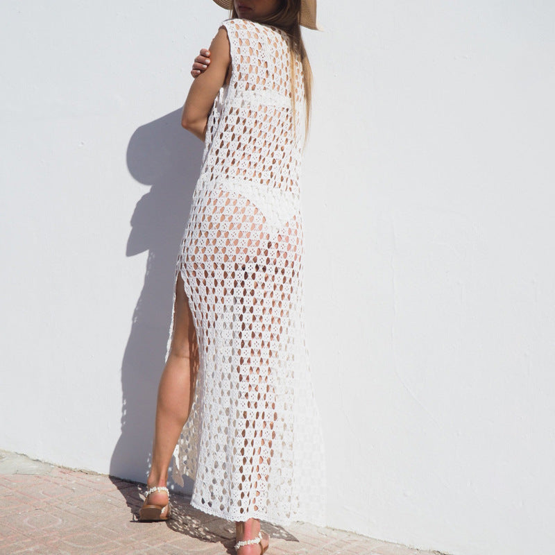Crochet Knit Relaxed Fit Maxi Dress