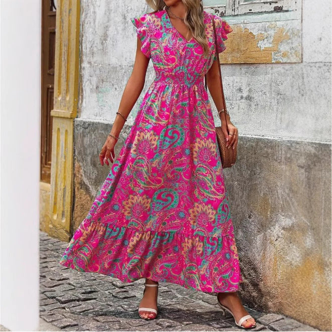 Floral Print Relaxed Fit Maxi Dress